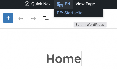 MA Admin Quick Nav -  Edit in other language
