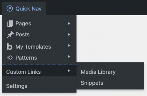 MA Admin Quick Nav - Custom Links