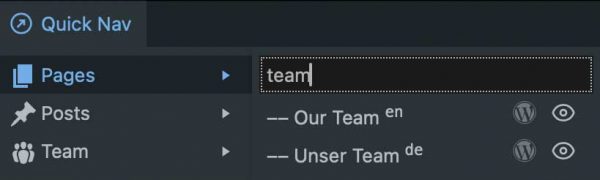MA Admin Quick Nav - Quick Search