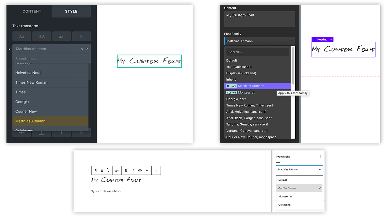 MA Custom Fonts