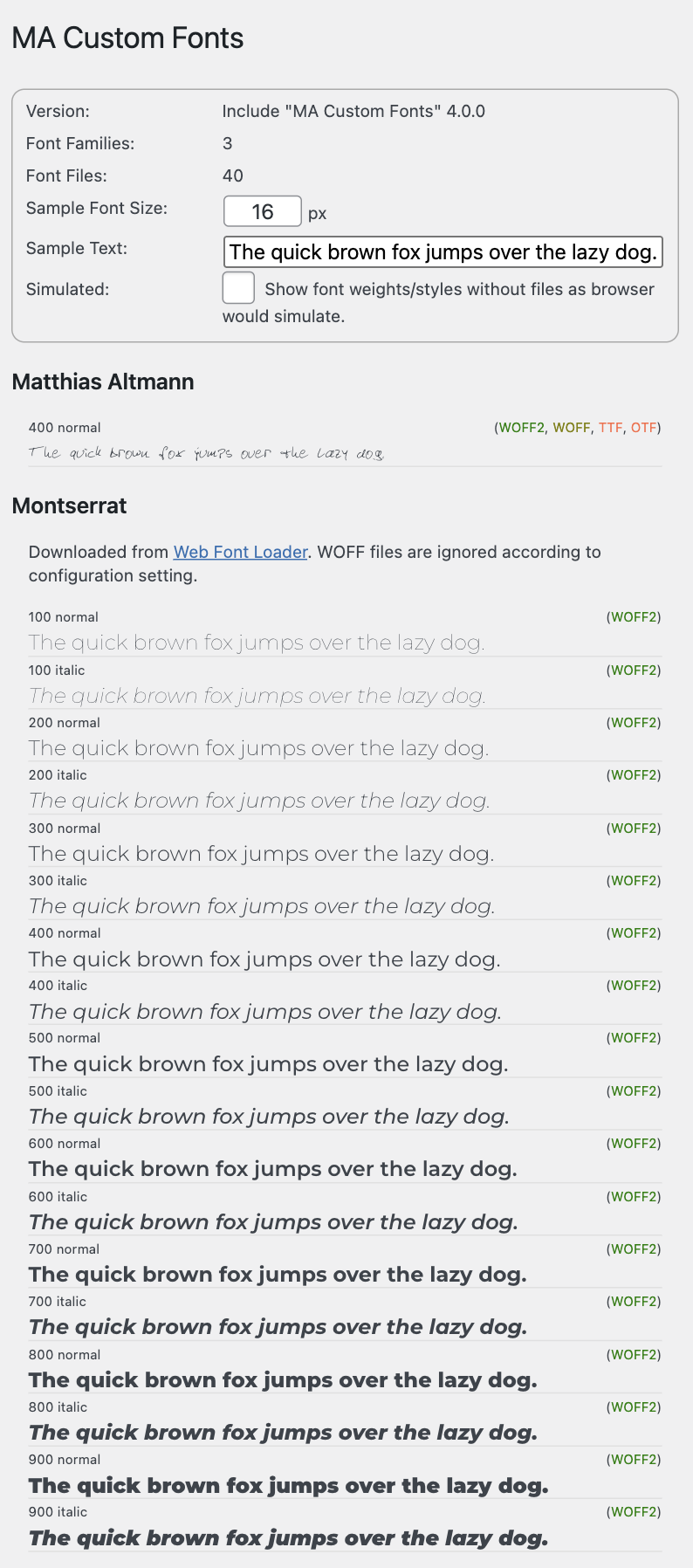 MA Custom Fonts Test Shortcode